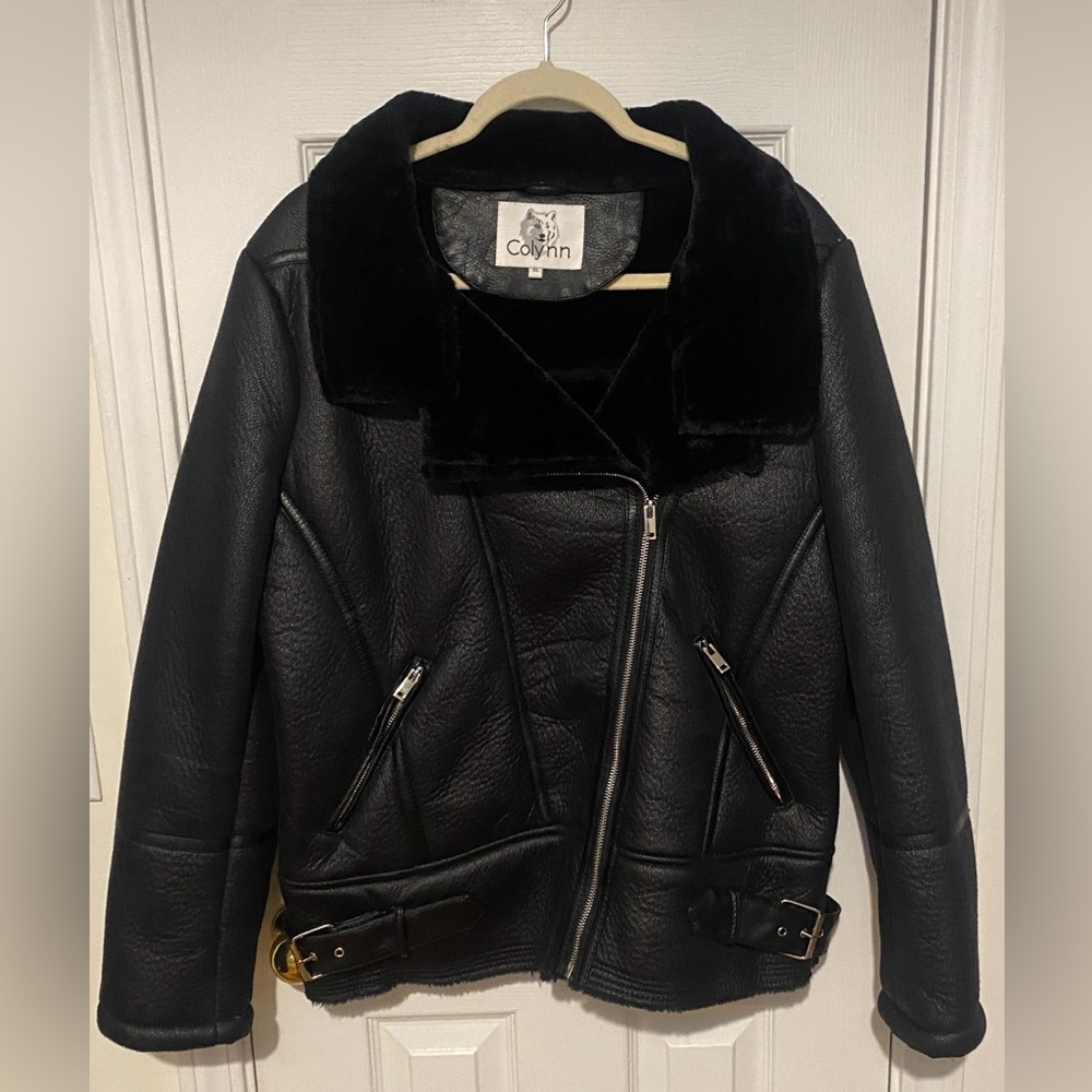 Aviator Leather Jacket - image 2
